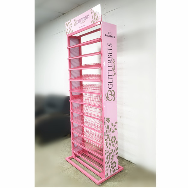 10-Tier Metal Nail Polish Display Rack