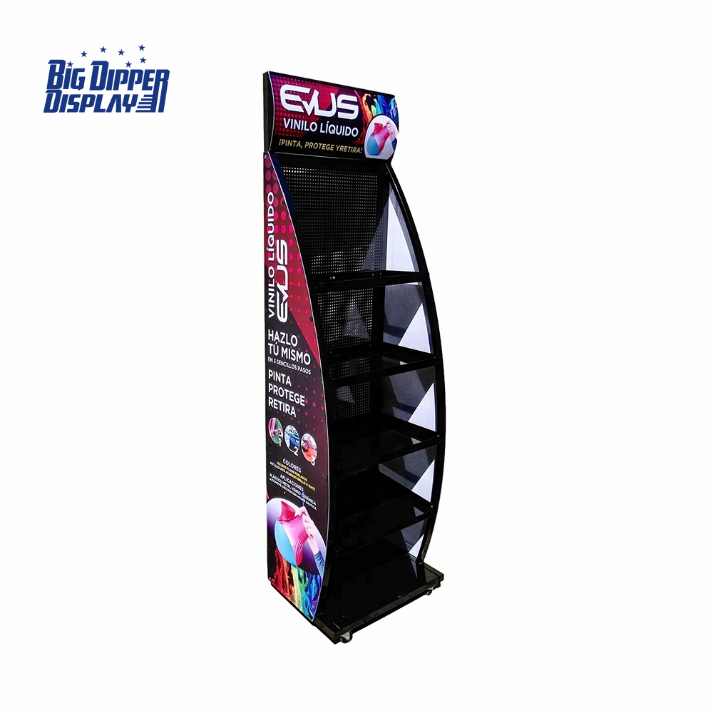 BDDOL14 Custom floor standing metal engine motor oil display stand